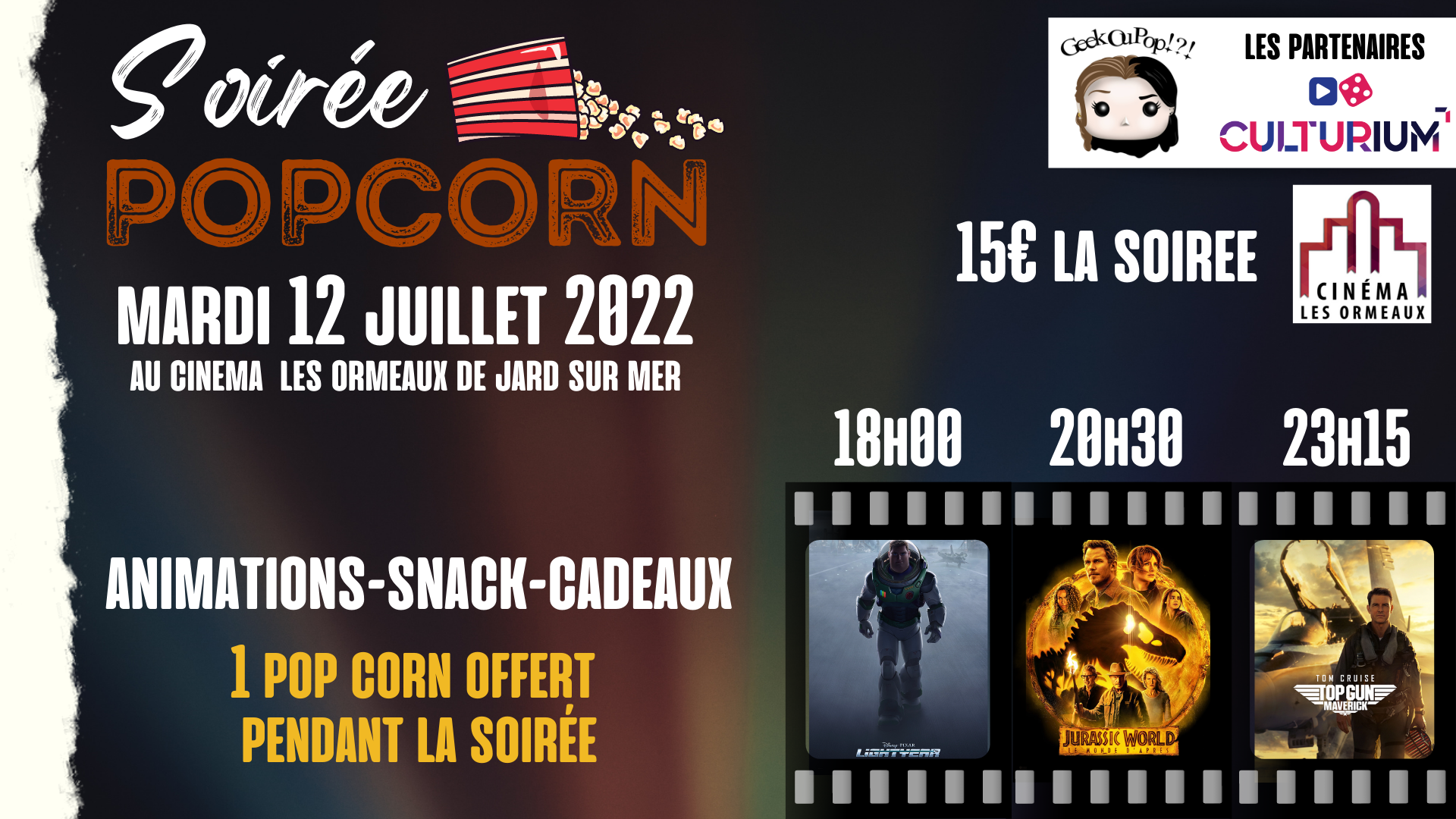 Soirée Popcorn Site de la commune de JardsurMer